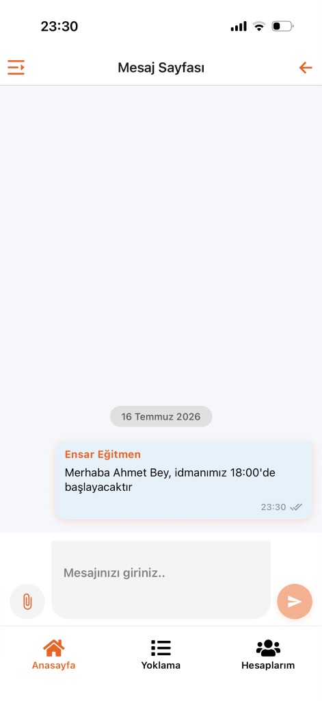 Online Mesaj Ekranı